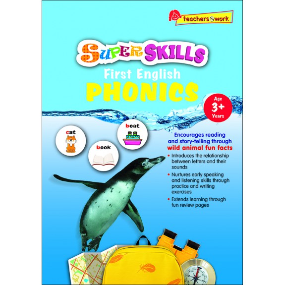 แบบฝึกหัดภาษาอังกฤษระดับอนุบาล Super Skills First English Phonics (Age 3+ Years)