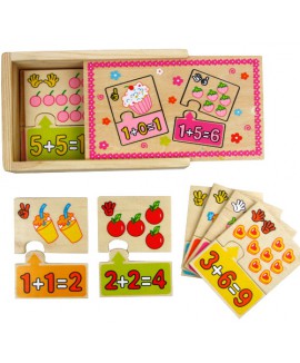 การ์ดจิ๊กซอว์บวกลบเลข (20 ชิ้น)  ขนาด 9.8*15.2*3.5 ซม.