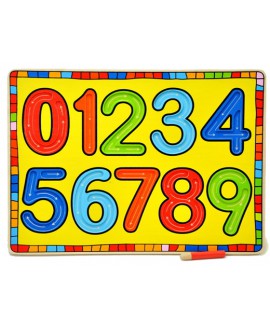 รางฝึกหัดเขียนตัวเลข (0-9)   ขนาด 26x36.8x0.8 ซม.