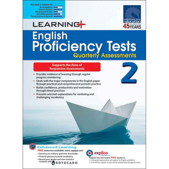 แบบฝึกหัดอังกฤษ Proficiency Tests English Continual Assessment & Semestral Assessment Primary 2
