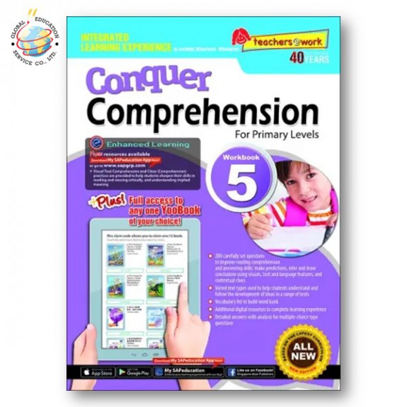 แบบฝึกหัดสรุปใจความภาษาอังกฤษ Conquer Comprehension For Primary Levels Workbook 5 