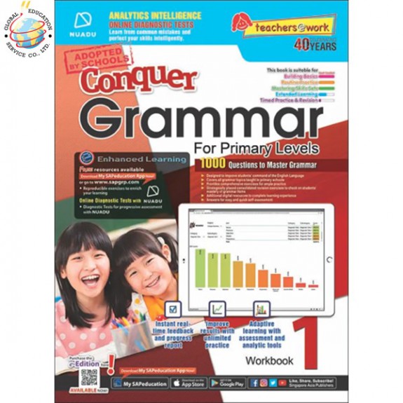 แบบฝึกหัดเสริมภาษาอังกฤษ ป. 1  Conquer Grammar For Primary Levels Workbook 1 