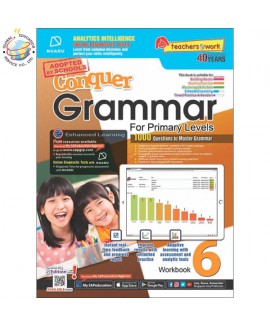 แบบทดสอบภาษาอังกฤษ ป. 6  Conquer Grammar For Primary Levels Workbook 6 + NUADU