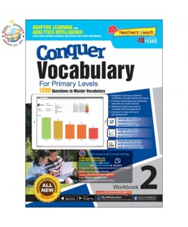 แบบทดสอบภาษาอังกฤษ ป.2  Conquer Vocabulary For Primary Levels Workbook 2 + NUADU