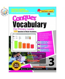 แบบทดสอบภาษาอังกฤษ ป.3  Conquer Vocabulary For Primary Levels Workbook 3 + NUADU