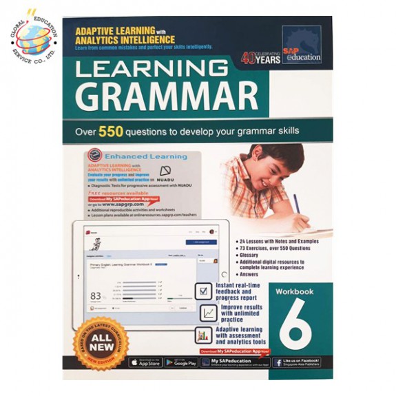 แบบฝึกหัดภาษาอังกฤษ Grammar ป.6 Learning+English Grammar Workbook 6