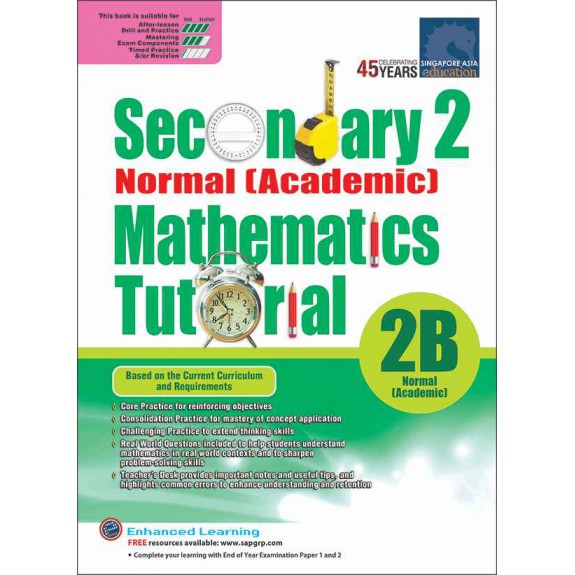 แบบฝึกหัดเสริมคณิตศาสตร์ ม.2 Secondary 2 Mathematics Tutorial 2B Normal (Academic)