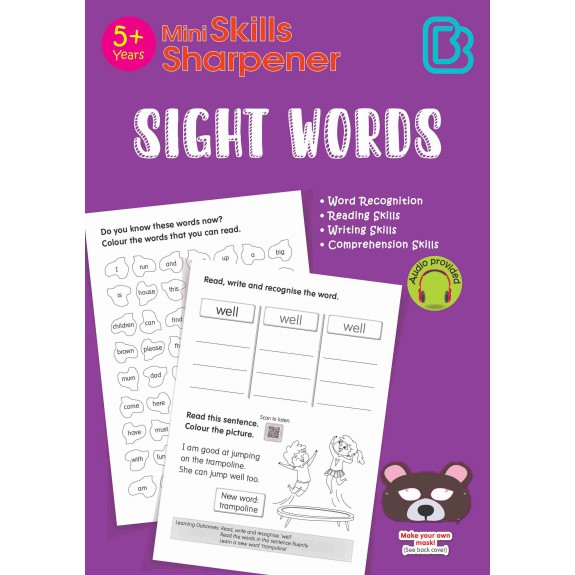 SAP_Mini Skills Sharpener SIGHT WORDS (5+ Years) สมุดภาพระบายสีสำหรับเขียนและเรียนรู้วคำศัพท์พื้นฐาน (สำหรับเด็กอายุ 5 ปีขึ้นไป) 