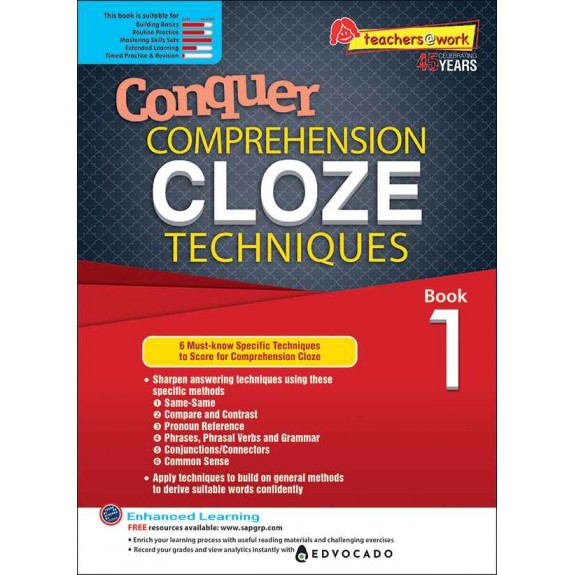 SAP_Conquer COMPREHENSION CLOZE TECHNIQUES Book 1  แบบฝึกหัดการอ่านจับใจความและเติมคำในช่องว่างสำหรับชั้นประถมศึกษาปีที่ 1