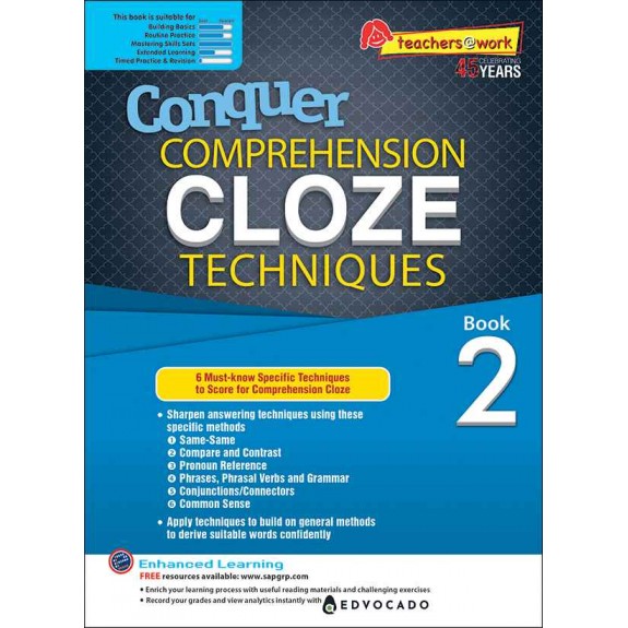 SAP_Conquer COMPREHENSION CLOZE TECHNIQUES Book 2  แบบฝึกหัดการอ่านจับใจความและเติมคำในช่องว่างสำหรับชั้นประถมศึกษาปีที่ 2