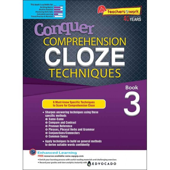 SAP_Conquer COMPREHENSION CLOZE TECHNIQUES Book 3  แบบฝึกหัดการอ่านจับใจความและเติมคำในช่องว่างสำหรับชั้นประถมศึกษาปีที่ 3