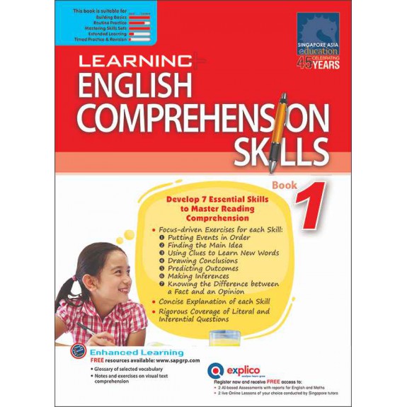 SAP_แบบฝึกหัดภาษาอังกฤษประถมศึกษาปีที่ 1 LEARNING+ ENGLISH COMPREHENSION SKILLS Book 1
