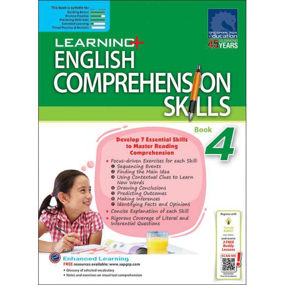 SAP_แบบฝึกหัดภาษาอังกฤษประถมศึกษาปีที่ 4 LEARNING+ ENGLISH COMPREHENSION SKILLS Book 4