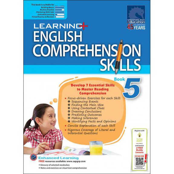 SAP_แบบฝึกหัดภาษาอังกฤษประถมศึกษาปีที่ 5 LEARNING+ ENGLISH COMPREHENSION SKILLS Book 5