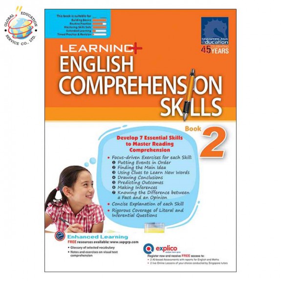 แบบฝึกหัดการจับใจความ ป.2  LEARNING+ ENGLISH COMPREHENSION SKILLS Book 2