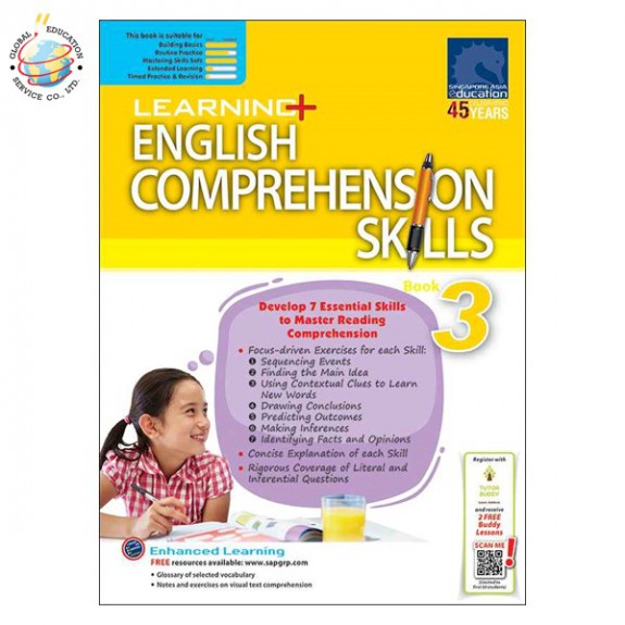 แบบฝึกหัดการจับใจความ ป.3  LEARNING+ ENGLISH COMPREHENSION SKILLS Book 3