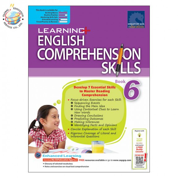 แบบฝึกหัดการจับใจความ ป.6  LEARNING+ ENGLISH COMPREHENSION SKILLS Book 6