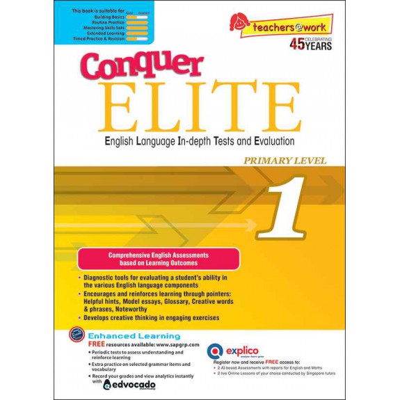SAP_แบบทดสอบภาษาอังกฤษระดับประถมศึกษา 1 Conquer ELITE (English Language Intensive Tests and Examinations) Level 1