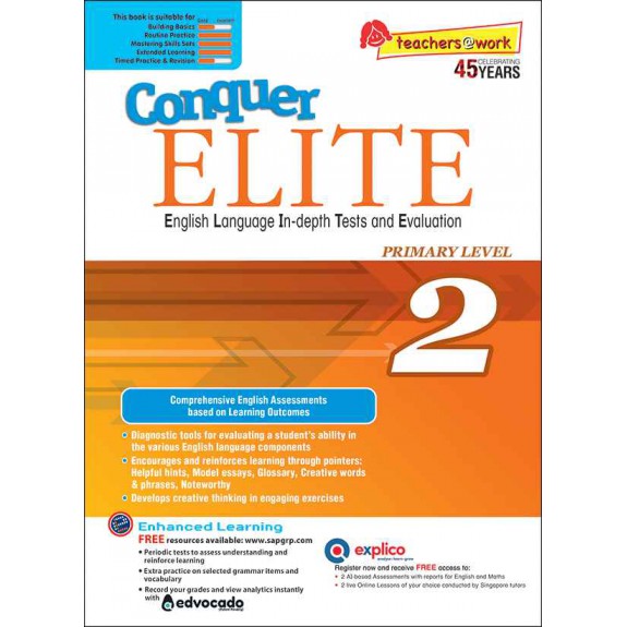 SAP_แบบทดสอบภาษาอังกฤษระดับประถมศึกษา 2 Conquer ELITE (English Language Intensive Tests and Examinations) Level 2