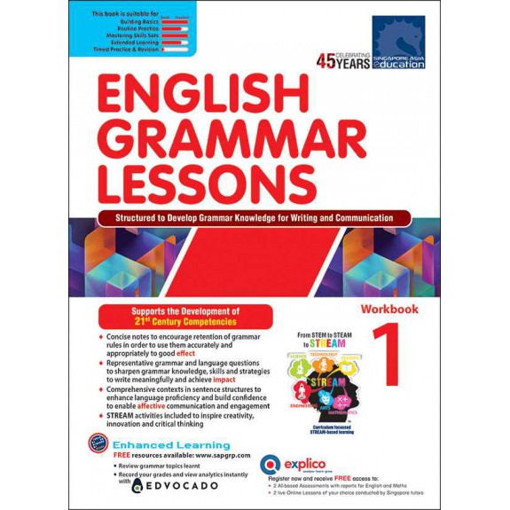 SAP_แบบฝึกหัดภาษาอังกฤษสำหรับประถมศึกษาปีที่ 1 ENGLISH GRAMMAR LESSONS Workbook 1
