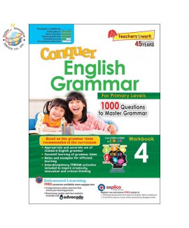 แบบฝึกหัดเสริมภาษาอังกฤษ ป. 4  Conquer Grammar For Primary Levels Workbook 4 