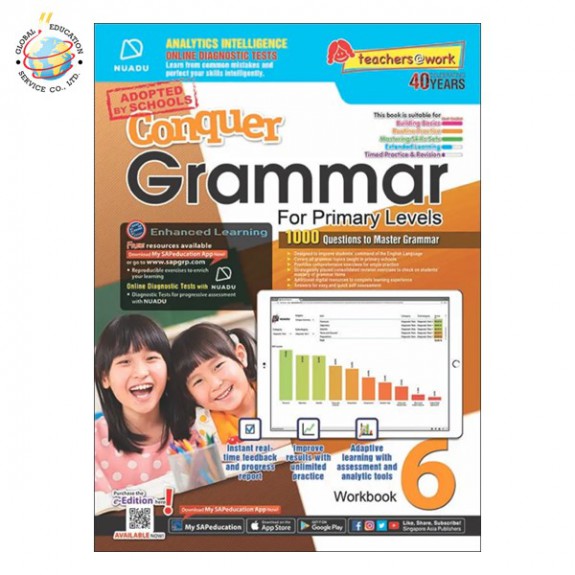 แบบฝึกหัดเสริมภาษาอังกฤษ ป. 6  Conquer Grammar For Primary Levels Workbook 6 