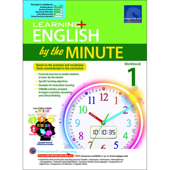 SAP_Learning+ ENGLISH by the MINUTE Workbook 1 แบบฝึกหัดภาษาอังกฤษสำหรับชั้นประถมศึกษาปีที่ 1