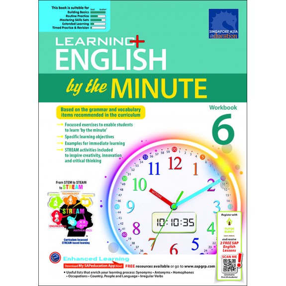 SAP_Learning+ ENGLISH by the MINUTE Workbook 6 แบบฝึกหัดภาษาอังกฤษสำหรับชั้นประถมศึกษาปีที่ 6