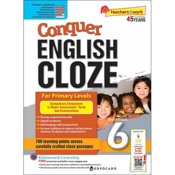 SAP_แบบฝึกหัดภาษาอังกฤษสำหรับประถมศึกษาปีที่ 6 Conquer ENGLISH CLOZE Workbook 6
