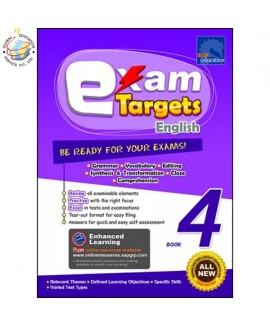 แบบฝึกหัดเสริมภาษาอังกฤษ ป.4  Exam Targets English Book 4