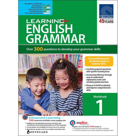 SAP_แบบฝึกหัดภาษาอังกฤษประถมศึกษาปีที่ 1 LEARNING+ ENGLISH GRAMMAR Workbook 1