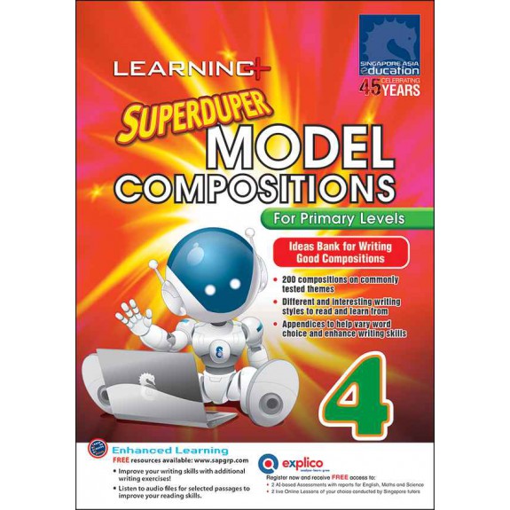 SAP_การเขียนเรื่องราวสั้นๆ พร้อมไฟล์เสียง LEARNING+ SUPERDUPER MODEL COMPOSITIONS For Primary 4
