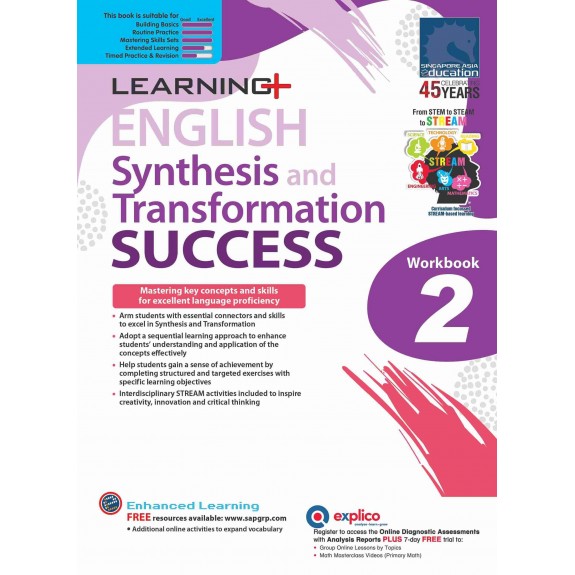 SAP_LEARNING+ ENGLISH Synthesis and Transformation SUCCESS Workbook 2 แบบฝึกหัดภาษาอังกฤษเพื่อพัฒนาทักษะการเขียนและไวยากรณ์