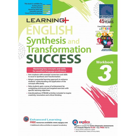 SAP_LEARNING+ ENGLISH Synthesis and Transformation SUCCESS Workbook 3 แบบฝึกทักษะภาษาอังกฤษด้าน การรวมประโยคและ การเปลี่ยนโครงสร้างประโยค 