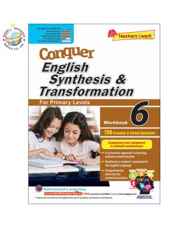 แบบฝึกหัดการเขียนประโยค ไวทยากรณ์ แกรมมา ภาษาอังกฤษ ป.6  Conquer Synthesis & Transformation Workbook 6