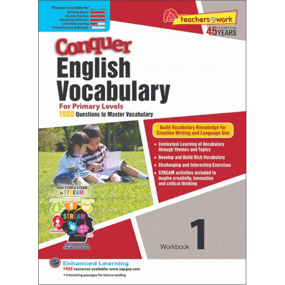 SAP_แบบฝึกหัดเสริมคำศัพท์ภาษาอังกฤษ ป.1  Conquer English Vocabulary Workbook 1