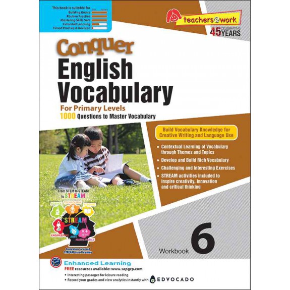 SAP_แบบฝึกหัดเสริมคำศัพท์ภาษาอังกฤษ ป.6 Conquer English Vocabulary Workbook 6