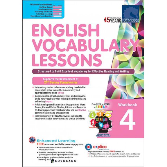 SAP_แบบฝึกหัดภาษาอังกฤษสำหรับประถมศึกษาปีที่ 4 ENGLISH VOCABULARY LESSONS Workbook 4