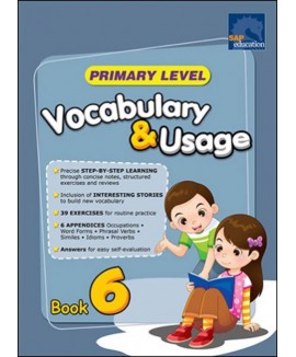 SAP_แบบฝึกหัดภาษาอังกฤษสำหรับประถมศึกษาปีที่ 6 PRIMARY LEVEL Vocabulary & Usage Book 6