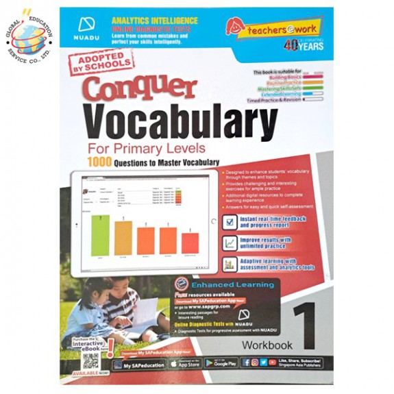 แบบฝึกหัดเสริมภาษาอังกฤษ ป.1  Conquer Vocabulary For Primary Levels Workbook 1 