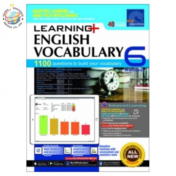 แบบฝึกหัดคำศัพท์ภาษาอังกฤษ ป. 6  Learning Vocabulary Workbook 6