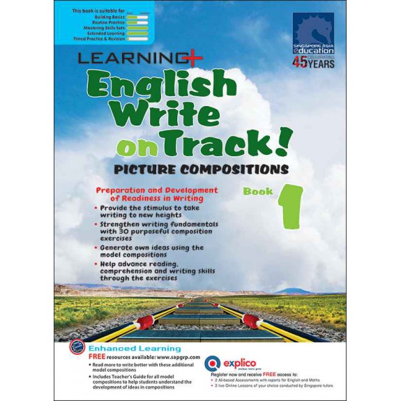 SAP_แบบฝึกหัดภาษาอังกฤษสำหรับ ป. 1 LEARNING English Write on Track! PICTURE COMPOSITIONS Book 1