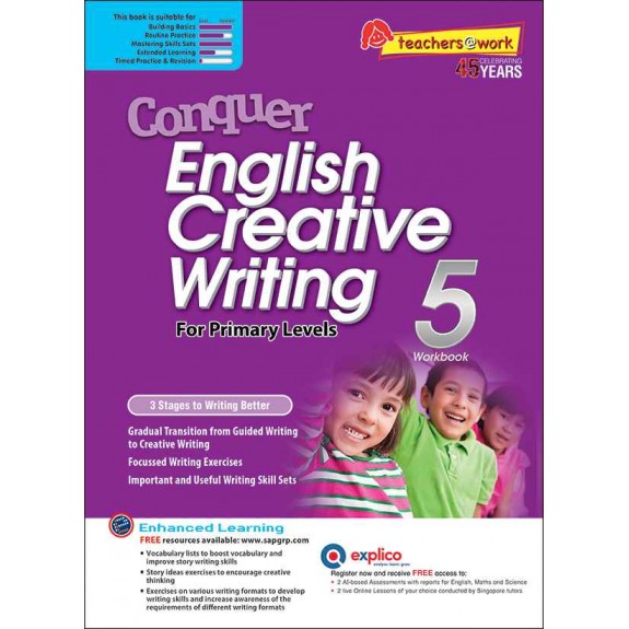 SAP_Conquer English Creative Writing Workbook 5  แบบฝึกหัดพัฒนาทักษะการเขียนภาษาอังกฤษเชิงสร้างสรรค์สำหรับชั้นประถมศึกษาปีที่ 5