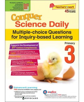 SAP_Conquer Science Daily Multiple-choice Questions for Inquiry-Based Learning Primary 3 แบบฝึกหัดวิทยาศาสตร์รายวันรูปแบบปรนัย สำหรับชั้น ป.3