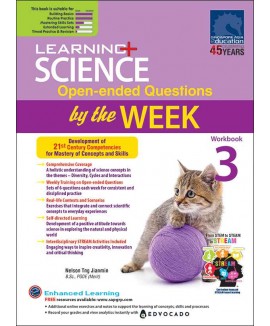 SAP_LEARNING SCIENCE Open-ended Questions by the WEEK Workbook 3 แบบฝึกหัดวิทยาศาสตร์การคิดวิเคราะห์ การแก้ปัญหา และการประยุกต์ใช้ความรู้ในสถานการณ์จริง ผ่านคำถามแบบปลายเปิด สำหรับชั้นประถมศึกษาปีที่ 3