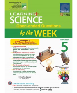 SAP_LEARNING SCIENCE Open-ended Questions by the WEEK Workbook 5 แบบฝึกหัดวิทยาศาสตร์การคิดวิเคราะห์ การแก้ปัญหา และการประยุกต์ใช้ความรู้ในสถานการณ์จริง ผ่านคำถามแบบปลายเปิด สำหรับชั้นประถมศึกษาปีที่ 5
