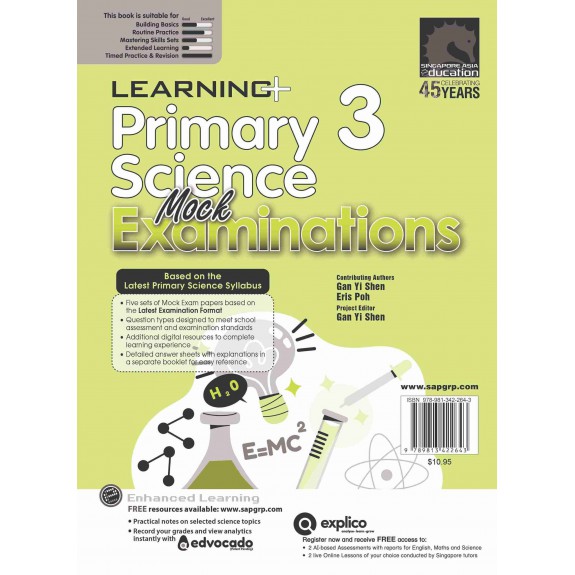 SAP_แบบฝึกหัดวิทยาศาสตร์สำหรับชั้นประถมศึกษาปีที่ 3 LEARNING+ Primary 3 Science Mock Examinations SAP_แบบฝึกหัดวิทยาศาสตร์สำหรับชั้นประถมศึกษาปีที่ 3 LEARNING+ Primary 3 Science Mock Examinations