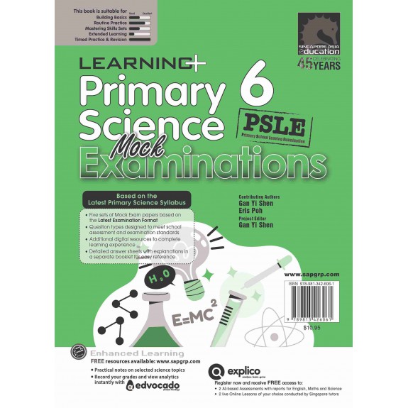 SAP_แบบฝึกหัดวิทยาศาสตร์สำหรับชั้นประถมศึกษาปีที่ 6 Primary 6 Science Mock Examinations SAP_แบบฝึกหัดวิทยาศาสตร์สำหรับชั้นประถมศึกษาปีที่ 6 Primary 6 Science Mock Examinations