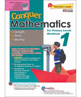 SAP_Conquer Mathematics 1 Length . Time . Money For Primary Levels Workbook 1 แบบฝึกหัดคณิตศาสตร์การคำนวณ ความยาว เวลา และเงิน สำหรับ ป.1