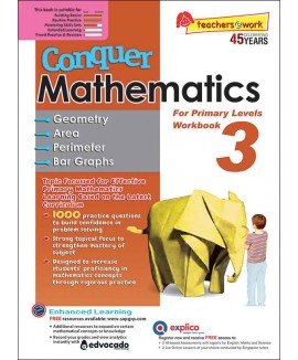 SAP_Conquer Mathematics Geometry . Area . Perimeter . Bar Graphs Workbook 3 แบบฝึกหัดคณิตศาสตร์ เรขาคณิต พื้นที่ เส้นรอบรูป และการอ่านกราฟแท่ง สำหรับชั้น ป.3